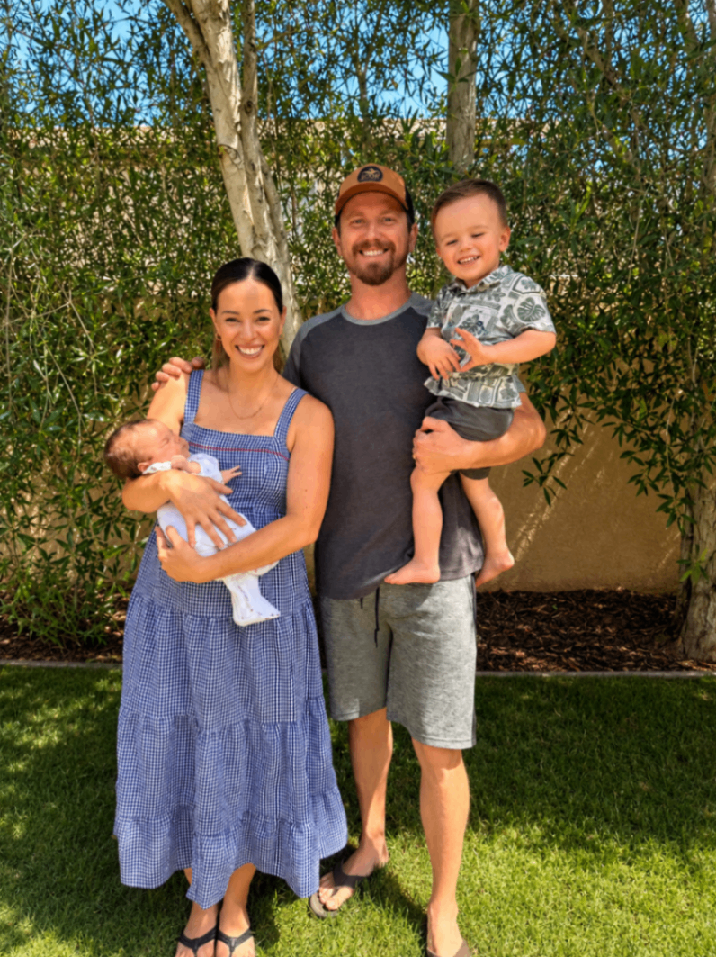 Cooper's family — mom, dad, Cooper, and big brother Cash